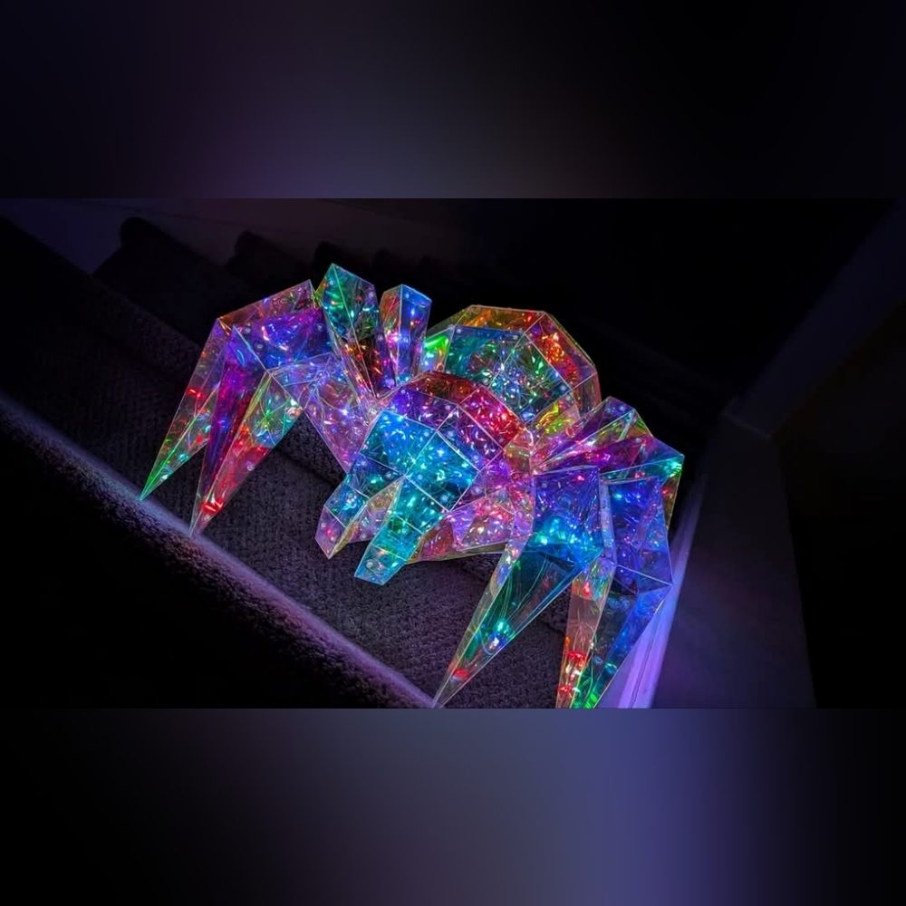 24" Led Rainbow Hollogram Prismatic Spider (batteries not Included)